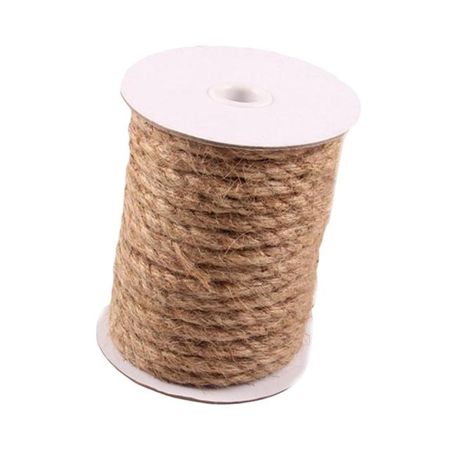 Jute Rope Multipurpose Thick Twine Rope Hemp Rope for Crafts DIY